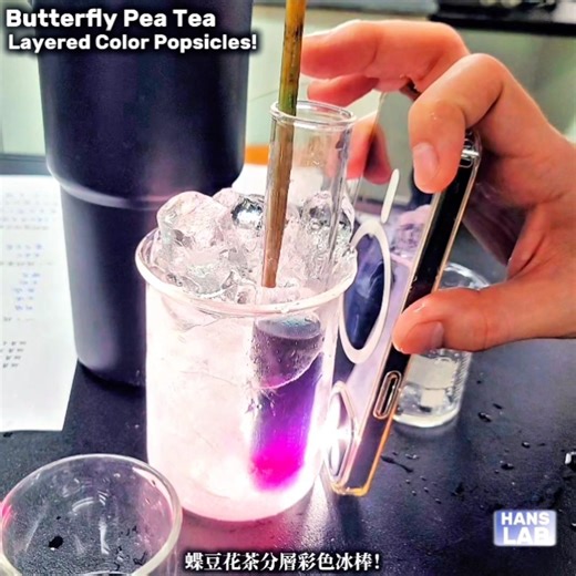 Layered Color Popsicles! #ButterflyPea #Chemistry