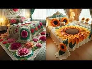 LATEST HANDMADE CROCHET BED SHEETS DESIGN 2025/CROCHET BEDSPREAD PATTERNS IDEAS/BEDSHEETS IDEAS