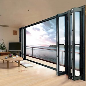 [Hot Item] Modern Aluminum Low-E Glass Bi-Fold Patio Door Entryway