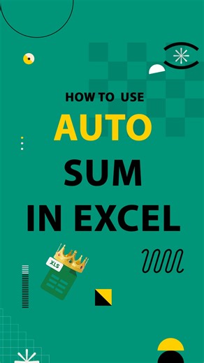 ExcelKingTips | Daily Excel Magic on Instagram: "This is how to use autosum in excel #excel #exceltips #excelhacks #exceltricks"