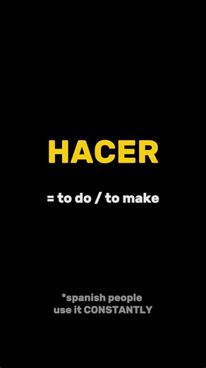Learn HACER in Spanish! 🇪🇸 (to do / to make) #spanishforbeginners