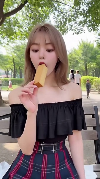 モグモグ😋💕 #バームクーヘン #スイーツ #モデル #jelly