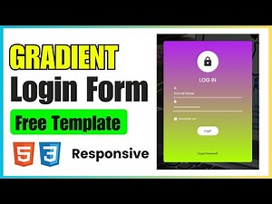 Create Gradient Login Form with Free Template & Source Code in Minutes!