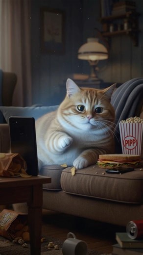 ahe is very sadc #animation #orangecat #aivideos #aicartoon #animation #viral #aivideos