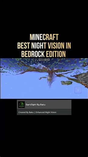 Ultimate Bedrock Night Vision!#minecraft #shortfeed #trending #fyp #gaming #minecraftshorts #mojang