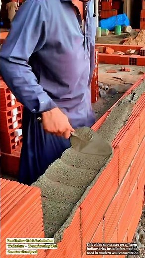 Fast Hollow Brick Installation Technique – Transforming Wall Construction Speed