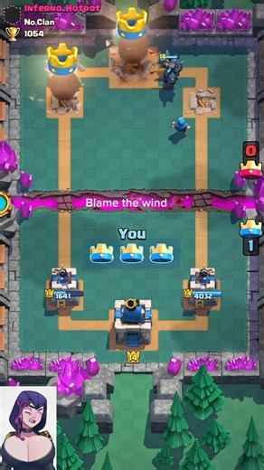 Blame the wind 🌬️ #clashroyale #shorts