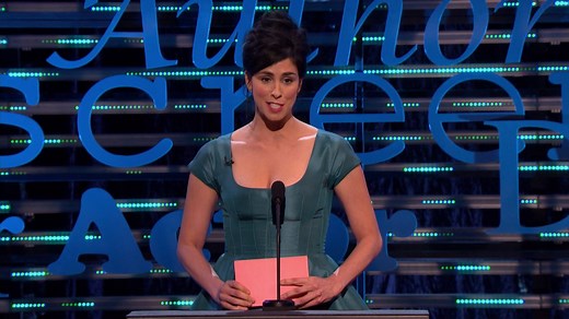 Sarah Silverman sets her aim at Seth Rogen during the James Franco Roast. | Roasted