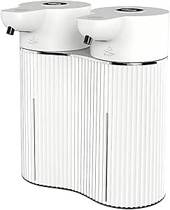 Automatic 2-in-1 Double Head Foam and Gel Soap Dispenser, Kitchen and Bathroom Countertop, Wall Mounted, Rechargeable Touchless, USB Charging, 27oz/800ml, 4 Levels Mode Control with IPX6 Waterproof.