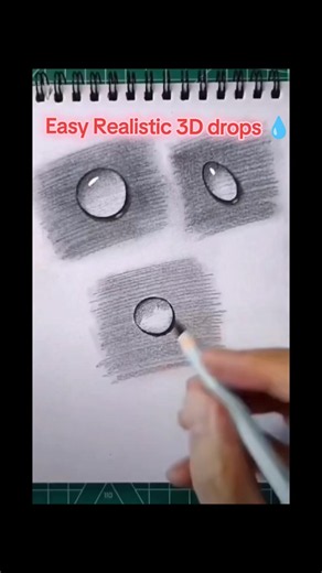 Easy Way to Draw 3D Water Drops💧 Step by Step Like a Pro ✏️ Learn how to draw realistic 3D water drops using simple shading, erasing, and highlighting techniques! Watch to see how a simple pencil sketch transforms into a 3D masterpiece. #Shorts #DrawingTutorial #3DArt #PencilSketch #HowToDraw