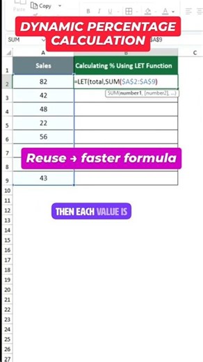 Excel LET Function Trick for Percentage
