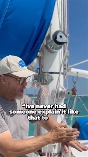 The Sailing Academy on Instagram: "There’s no classroom like the open ocean. A student recorded this teaching moment from Capt. Jeffs class in the Bahamas and it ended up being the moment that this concept really “clicked” for one of the students. If you can listen behind all Bahamian sea breeze, you can hear the group really starting to understand what was previously taught to them just in a textbook. There is NO substitute for sailing in real conditions, especially when learning from professio