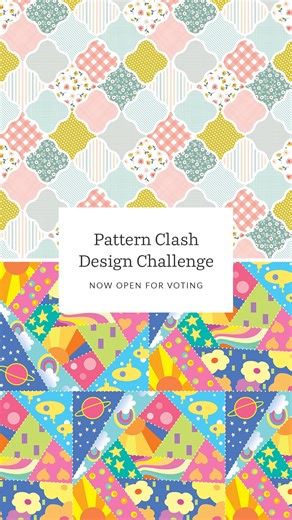 Checks and stripes? You got it. Herringbone and zig zags? Absolutely. Camouflage and polka dots? Here for it! Artists are channeling their inner maximalist when it comes to this week’s Pattern Clash #SpoonflowerChallenge—vote now! 🏁🌈➿🎨 >> https://bit.ly/3myzJ0d | Spoonflower