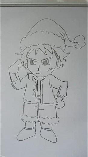 How to Draw Chibi Luffy ☠️ #Luffy #Chibi #OnePiece