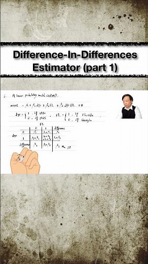 Difference-In-Differences Estimator (part 1) | Solutions to Introductory Econometrics 55 | #shorts