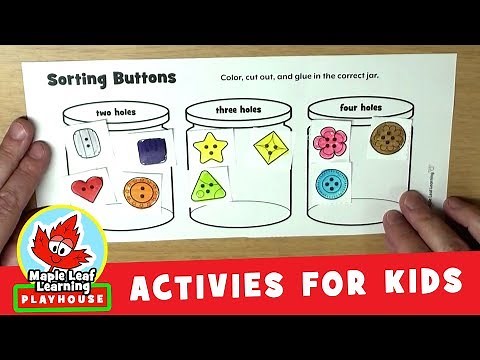 Sorting Buttons Activity for Kids | Maple Leaf Learning Playhouse
