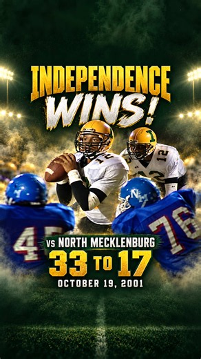 Independence beats North Mecklenburg 33 to 17 on October 19, 2001, in North Carolina high school football. These highlights bring back a Friday night matchup and the players who made it happen. Were you on the field or in the stands for this one? Tell us who you remember from these teams and where they are now. #IndependenceFootball #NorthMecklenburg #NCHSFootball #HighSchoolFootball #FootballThrowback
