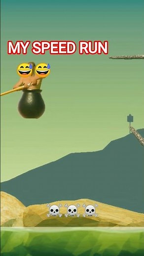 WORLD RECORD SPEED RUN IN # GETTING OVER IT 😅😅😅😅😅