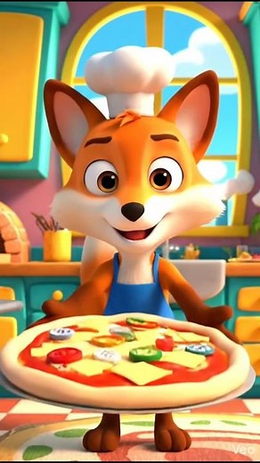 Fox Cooking Pizza 🍕🦊 | Fun 3D Cartoon Kitchen Adventure for Kids #cartoon #kidyoutuber