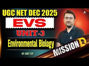 UGC NET Environmental Science | UGC NET EVS Unit 3 Environmental Biology By Amit Sir