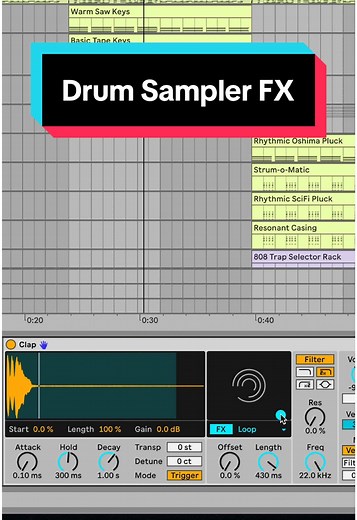 Spice up your rhythm section using Drum Sampler’s built-in effects. #live12 #livetips #abletonlive #ableton #beatmaking