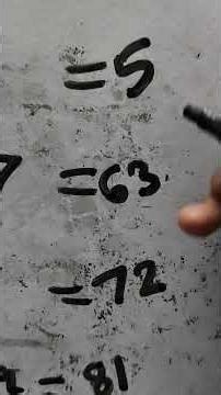 Easy way to write multiplication table of 9