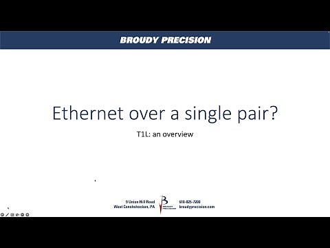 Ethernet over a single pair? - T1L Ethernet