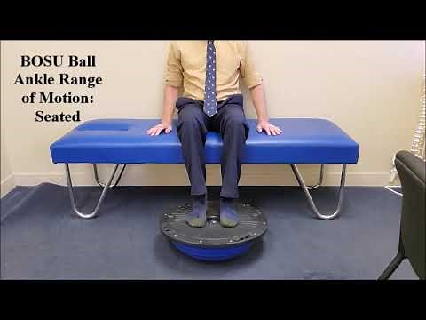 BOSU Ball Seated Ankle Range of Motion
