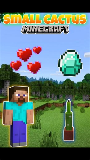 SMALL CACTUS 🌵.| #shorts #minecraft #build #buildhack #small #cactus