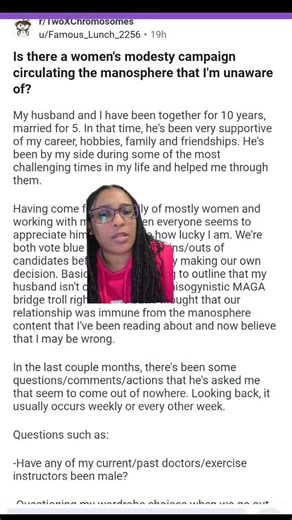 "Is there a women's modesty campaign circulating the manosphere that I... | modesty