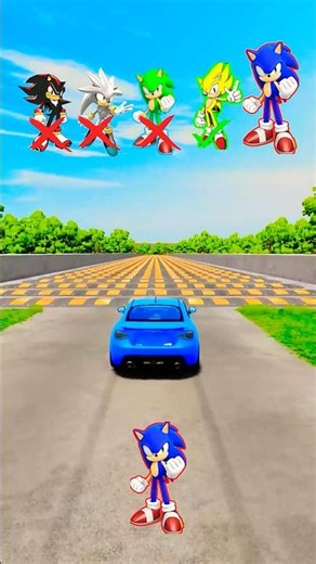Sonic vs Speed Bump! 😱 #beamngdrive