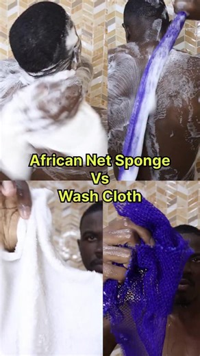 PhdInWaves on Instagram: "African net sponge vs wash cloth"