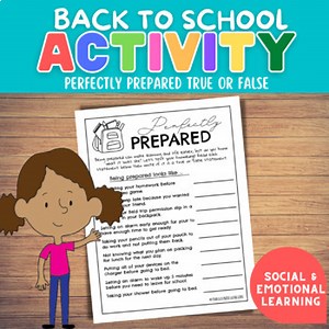 Perfectly Prepared | Back To School Social & Emotional Learning Worksheet