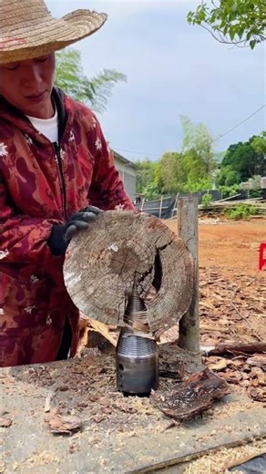 Tapered rotary machine for efficient wood splitting work