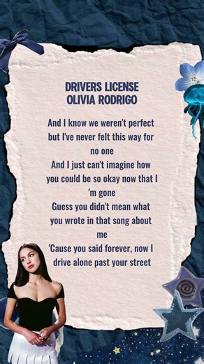 drivers license - Olivia Rodrigo (lyrics)