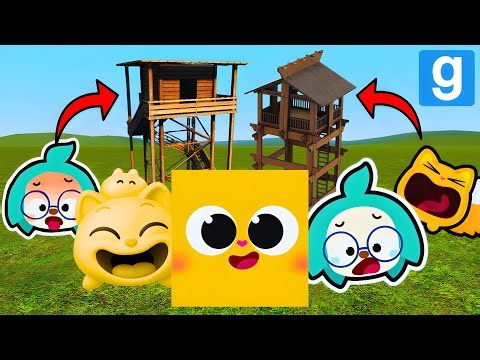 NEXTBOTS Party of BIG Ninimo, FALLING Hogi, WHOOSH Ninimo & LAVA Hogi VS Towers l Garry's Mod