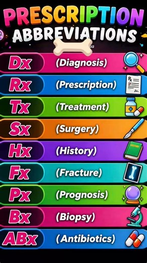 Priscription abbreviation #risingnurse #nurse #norcetmcq #bscnursing #medicalinformation