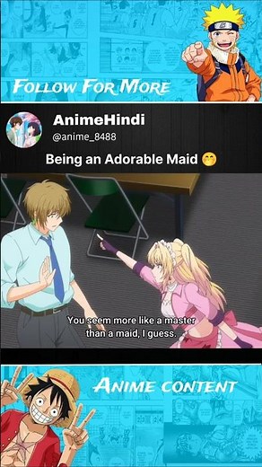 Being an Adorable Maid 🤭 || My awkward senpai episode 8 || #anime #animeedit #myawkwardsenpai