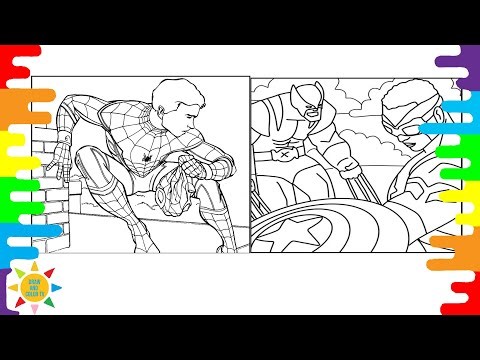 MEGA SUPERHERO Coloring | Peter Parker Coloring Page