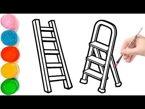 Ladder Draw | 3D Ladder Drawing Easy Step by Step for Kids