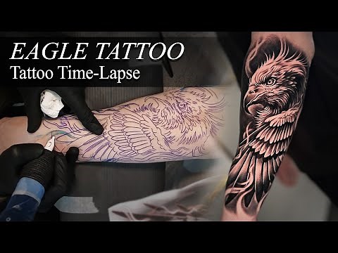EAGLE TATTOO | High Contrast BnG Tattoo Time-Lapse