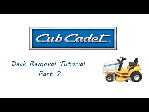 Cub Cadet Deck Removal Tutorial Part 2