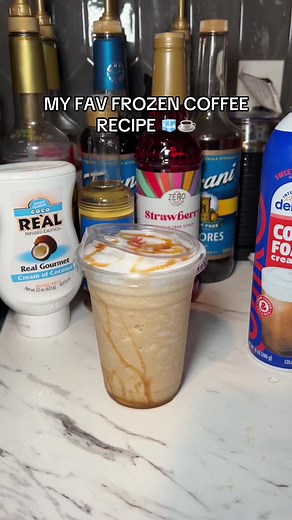 Frozen Coffee Recipe with Caramel Sauce | Easy Summer Drink Idea