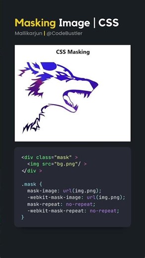 CSS Masking #coding #cheatsheet #frontend