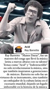 🎶 “Acid” by Ray Barretto (1968) – No lyrics, just pure rhythm and soul. This iconic track mixed Latin beats with jazz and a psychedelic vibe way ahead of its time. 🔥Barretto, known as “Manos Duras” (Hard Hands), helped shape salsa and Latin jazz as we know them. A true pioneer whose congas still echo in today’s music. 🪘🎷👉 Have you ever listened to Acid? What’s your favorite Ray Barretto | Alfredo De La Fé