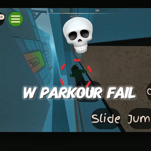 ROBLOX PARKOUR FAIL 💀 #shorts