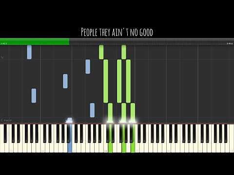 Nick Cave - People ain't no good - Piano Solo Tutorial (from Shrek 2) with lyrics