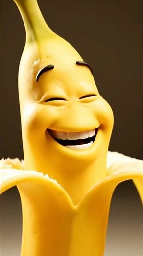 Banana Laughs Out Loud 🍌😂 #LaughingBanana #FunnyAI #FruitShorts