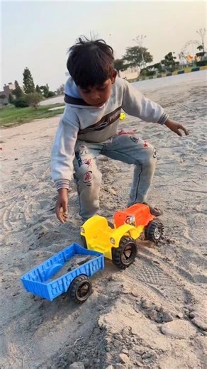 kid playing with tractor 🚜 A for apple 🍎