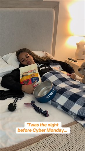 CUDDLY on Instagram: "’Twas the night before Cyber Monday, and not a creature was stirring… except for the dog, who’s clearly waiting for those CUDDLY deals to hit! Don’t forget, each order helps fund essential resources for shelter animals who need a second chance. 🔗 The savings starts tomorrow, click the link in our bio to get your carts loaded! #weloveCUDDLY #cybermonday #savings #deals #adoptdontshop #doglovers"